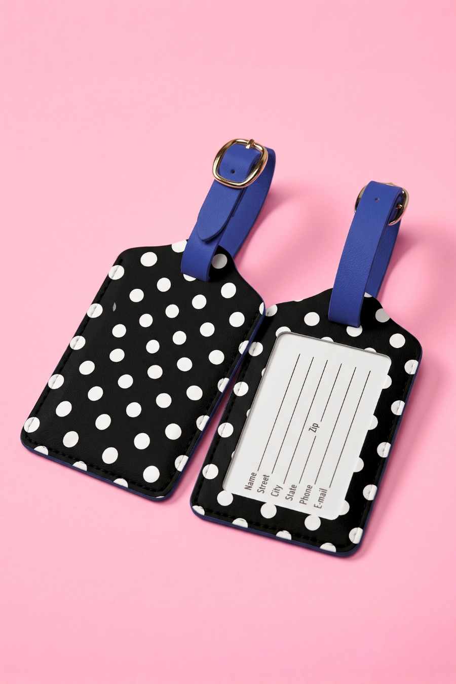 Jet Set Luggage Tag – After Dark Polka Dot (Set of 2)