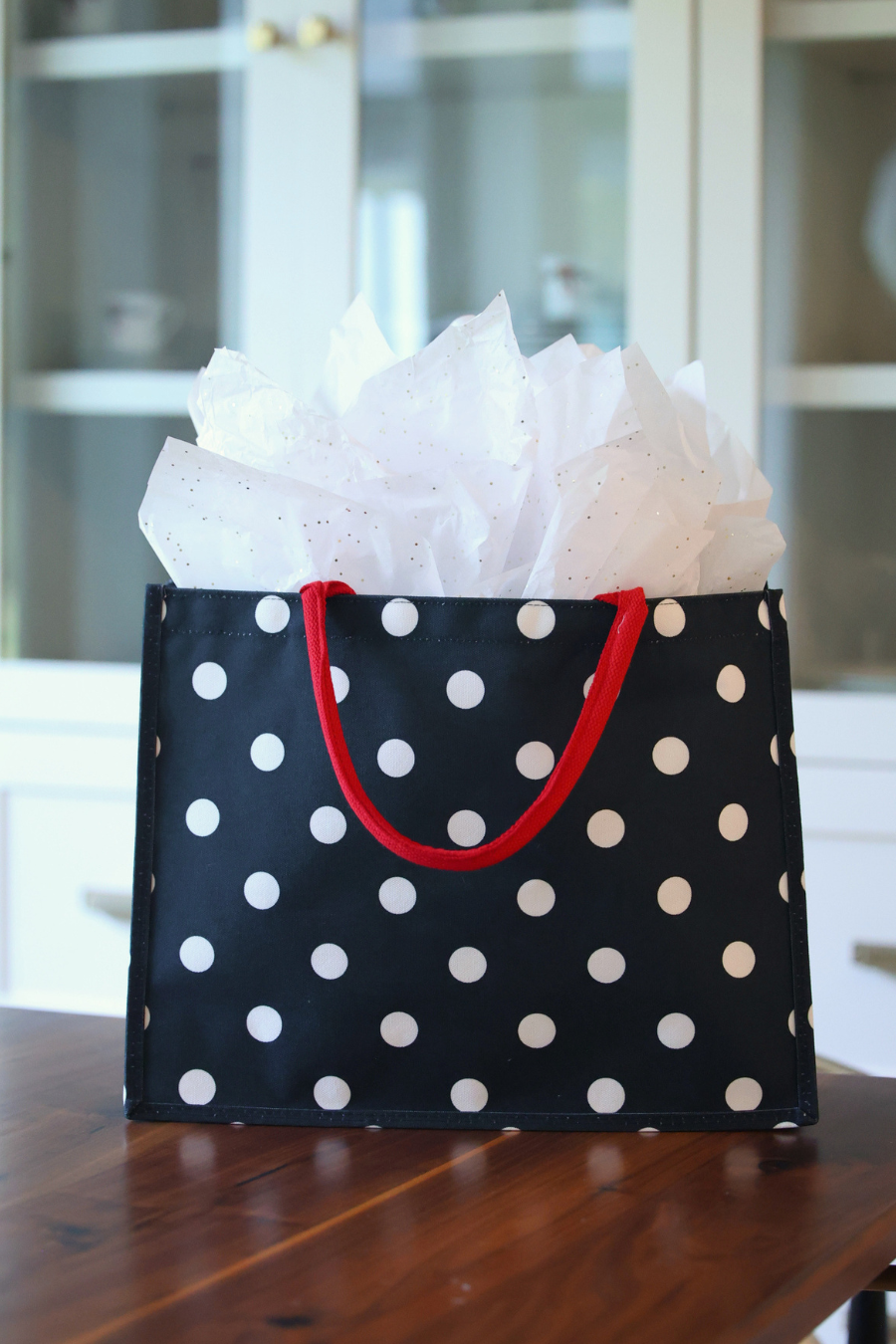 After Dark Polka Dot Tote Bag