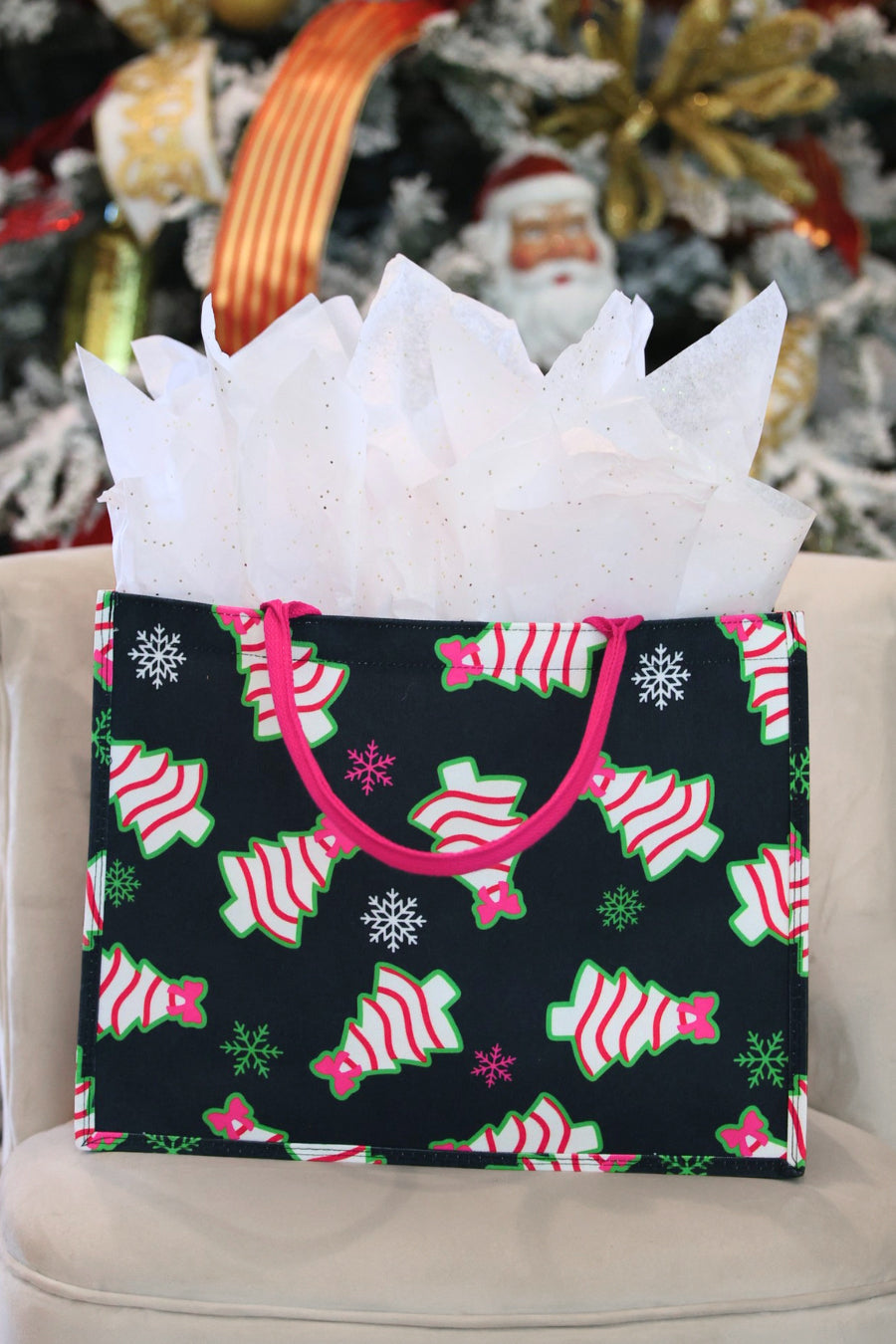 Bow Christmas Treats Tote Bag