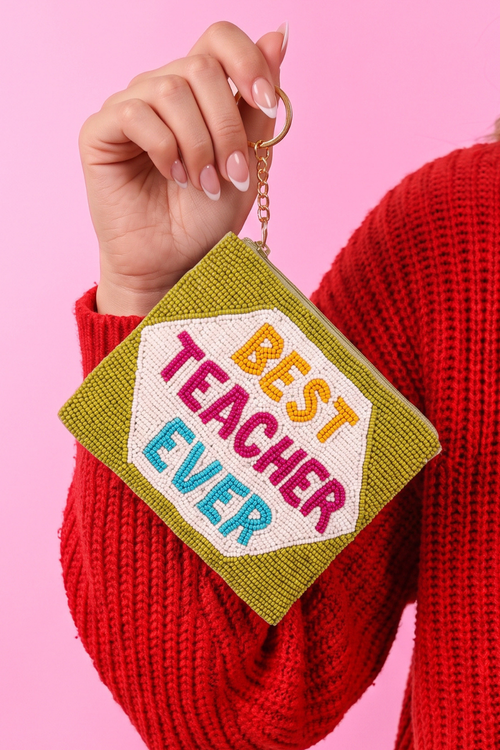 Beaded Coin Purse – Best Teacher Ever