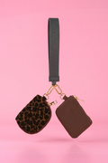 Double Pouch Wristlet – Tortoise Shell