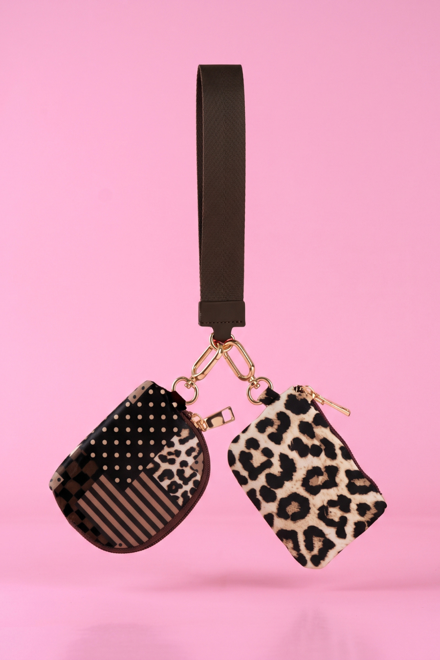 Double Pouch Wristlet – Wild Mix/Safari Chic
