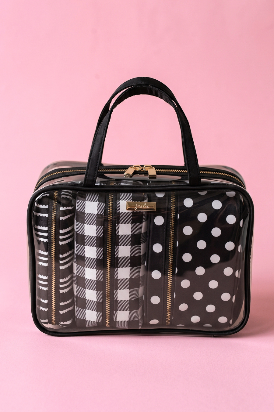 On the Go Travel Bag Set – Black/White