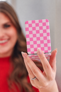 Compact Mirror – Bubblegum Checkered