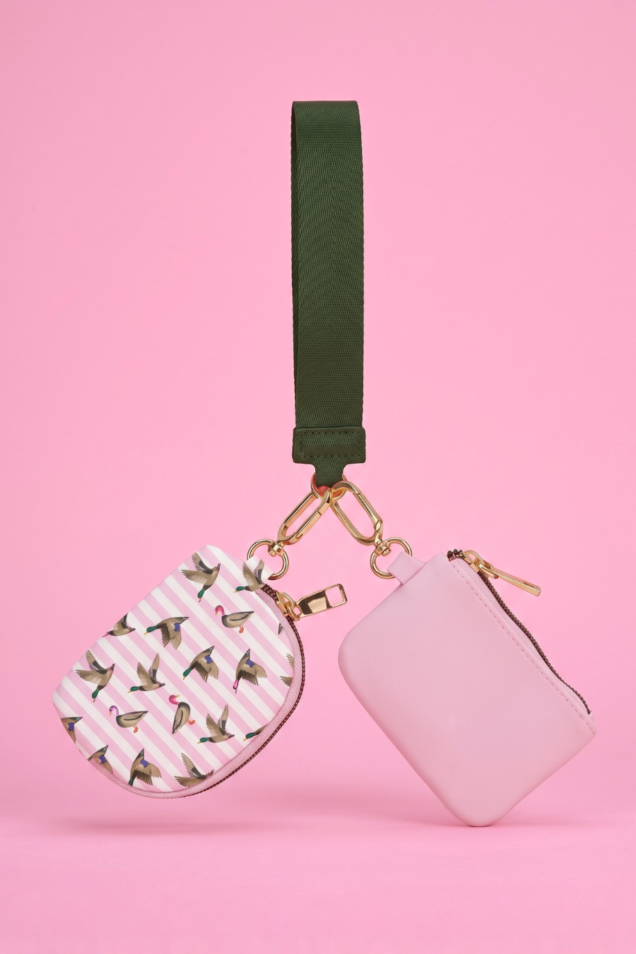 Double Pouch Wristlet – Lucky Duck